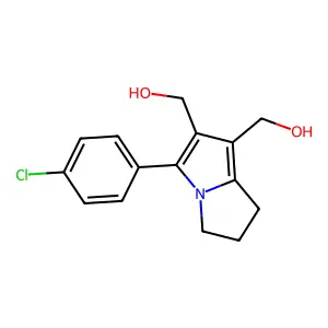 [5-(4-Chlorophenyl)-2,3-dihydro-1H-pyrrolizine-6,7-diyl]dimethanol structure