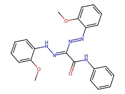 (2Z)-2-[(2-methoxyphenyl)diazenyl]-2-[(2-methoxyphenyl)hydra structure