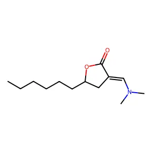 2(3H)-Furanone, 3-[(dimethylamino)methylene]-5-hexyldihydro- structure