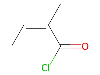 2-Methylbut-2-enoyl chloride structure