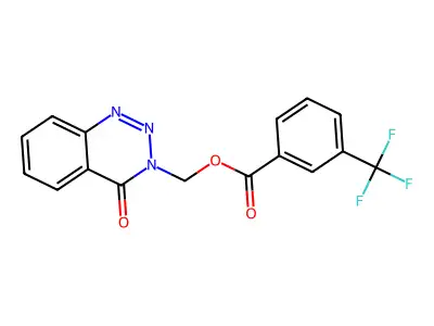 (4-Oxo-3,4-dihydro-1,2,3-benzotriazin-3-yl)methyl 3-(trifluoromethyl)benzoate structure