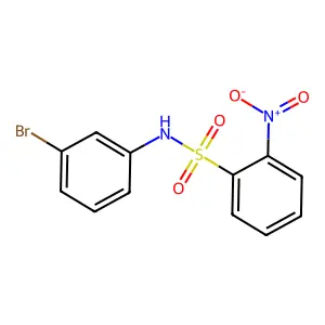 N-(3-bromophenyl)-2-nitrobenzenesulfonamide structure