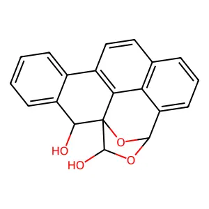6H-4,6a-Epoxychryseno(4,5-cde)oxepin-6,7-diol, 4,7-dihydro- structure
