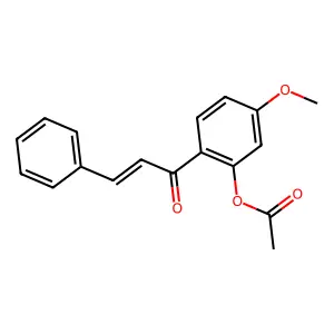 2-Propen-1-one, 1-[2-(acetyloxy)-4-methoxyphenyl]-3-phenyl- structure