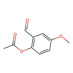 2-Formyl-4-methoxyphenyl acetate structure