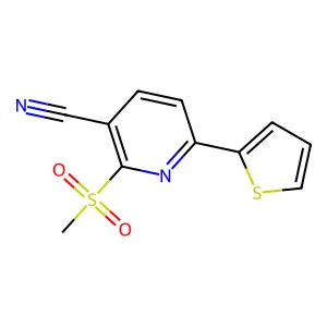 2-(Methylsulfonyl)-6-(2-thienyl)nicotinonitrile structure