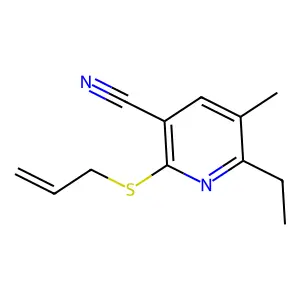2-(烯丙基硫基)-6-乙基-5-甲基烟腈 structure