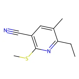6-Ethyl-5-methyl-2-(methylsulfanyl)nicotinonitrile structure