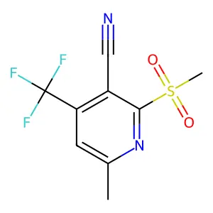 6-Methyl-2-(methylsulfonyl)-4-(trifluoromethyl)nicotinonitrile structure