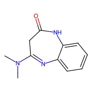 2H-1,5-Benzodiazepin-2-one, 1,3-dihydro-4-(dimethylamino)- structure