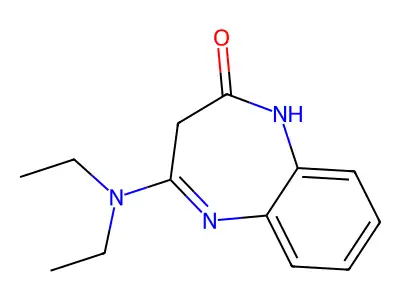 2H-1,5-Benzodiazepin-2-one, 1,3-dihydro-4-(diethylamino)- structure
