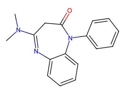 2H-1,5-Benzodiazepin-2-one, 1,3-dihydro-4-(dimethylamino)-1-phenyl- structure
