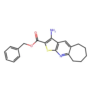 benzyl 3-amino-6,7,8,9-tetrahydro-5H-cyclohepta[b]thieno[3,2-e]pyridine-2-carboxylate structure