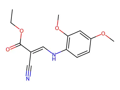 Ethyl 2-cyano-3-(2,4-dimethoxyanilino)prop-2-enoate structure