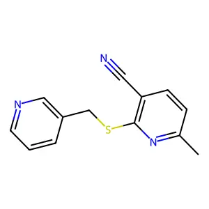 6-Methyl-2-[(pyridin-3-ylmethyl)sulfanyl]nicotinonitrile structure