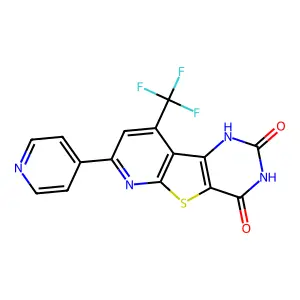 6-hydroxy-11-(pyridin-4-yl)-13-(trifluoromethyl)-8-thia-3,5,10-triazatricyclo[7.4.0.0^{2,7}]trideca-1(9),2(7),5,10,12-pentaen-4-one structure