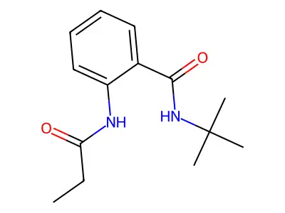 N-tert-butyl-2-(propanoylamino)benzamide structure