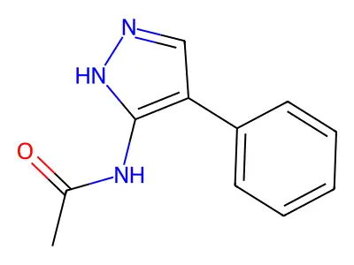 Pyrazole, 3-acetamido-4-phenyl- structure