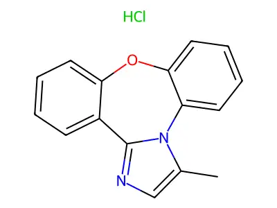 Dibenz(b,f)imidazo(1,2-d)(1,4)oxazepine, 3-methyl-, hydrochloride structure