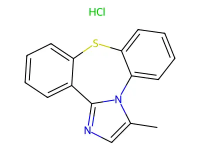 Dibenz(b,f)imidazo(1,2-d)(1,4)thiazepine, 3-methyl-, hydrochloride structure