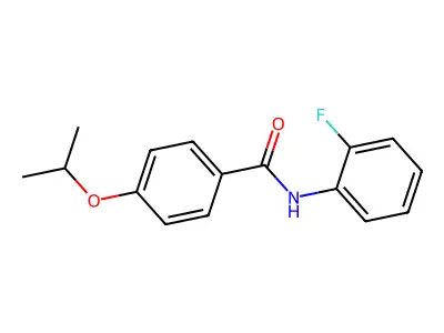 N-(2-fluorophenyl)-4-propan-2-yloxybenzamide structure