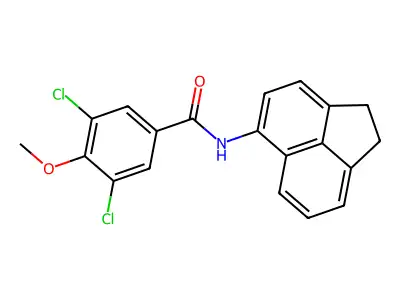 3,5-dichloro-N-(1,2-dihydroacenaphthylen-5-yl)-4-methoxybenzamide structure