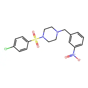 1-[(4-Chlorophenyl)sulfonyl]-4-(3-nitrobenzyl)piperazine structure