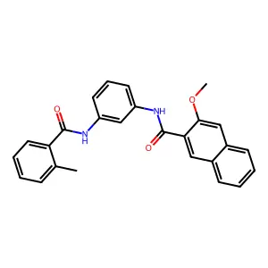 3-methoxy-N-[3-[(2-methylbenzoyl)amino]phenyl]naphthalene-2-carboxamide structure