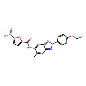 N-[2-(4-ethoxyphenyl)-6-methylbenzotriazol-5-yl]-5-nitrofuran-2-carboxamide structure