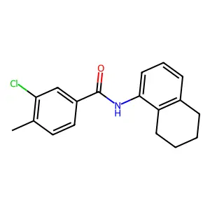 3-chloro-4-methyl-N-(5,6,7,8-tetrahydronaphthalen-1-yl)benzamide structure