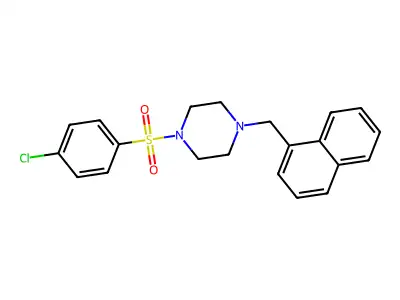 1-[(4-Chlorophenyl)sulfonyl]-4-(1-naphthylmethyl)piperazine structure