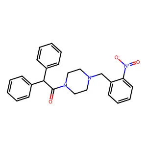 1-(Diphenylacetyl)-4-(2-nitrobenzyl)piperazine structure