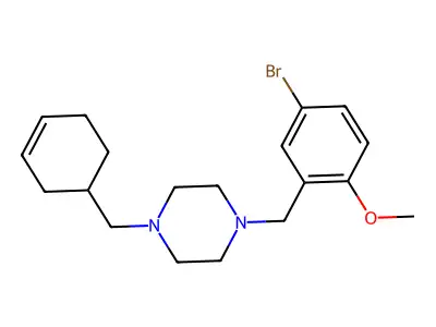 1-(5-Bromo-2-methoxybenzyl)-4-(cyclohex-3-en-1-ylmethyl)piperazine structure