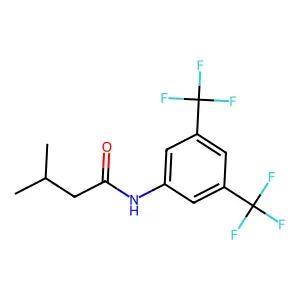 N-[3,5-bis(trifluoromethyl)phenyl]-3-methylbutanamide structure
