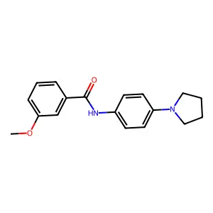 3-Methoxy-N-(4-(pyrrolidin-1-yl)phenyl)benzamide structure
