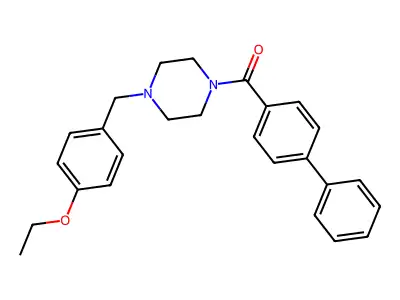 Biphenyl-4-yl[4-(4-ethoxybenzyl)piperazin-1-yl]methanone structure
