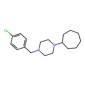 1-(4-Chlorobenzyl)-4-cycloheptylpiperazine structure