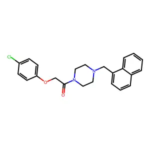 2-(4-Chlorophenoxy)-1-[4-(naphthalen-1-ylmethyl)piperazin-1-yl]ethanone structure