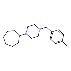 1-Cycloheptyl-4-[(4-methylphenyl)methyl]piperazine structure
