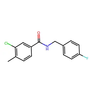 3-chloro-N-[(4-fluorophenyl)methyl]-4-methylbenzamide structure