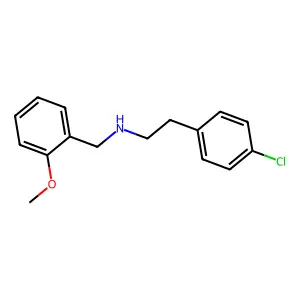 2-(4-chlorophenyl)-N-(2-methoxybenzyl)ethanamine structure