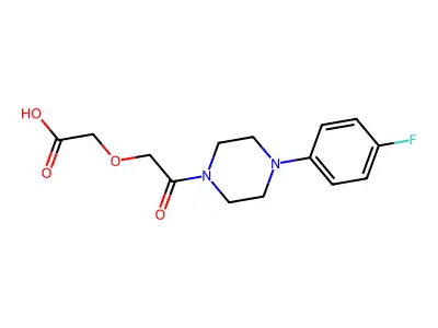 {2-[4-(4-Fluorophenyl)piperazin-1-yl]-2-oxoethoxy}acetic acid structure
