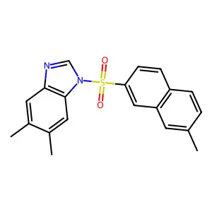 5,6-Dimethyl-1-(7-methylnaphthalen-2-yl)sulfonylbenzimidazole structure