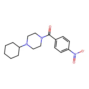 1-Cyclohexyl-4-(4-nitrobenzoyl)piperazine structure