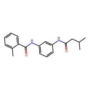 2-methyl-N-{3-[(3-methylbutanoyl)amino]phenyl}benzamide structure