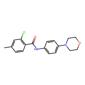 2-chloro-4-methyl-N-(4-morpholin-4-ylphenyl)benzamide structure