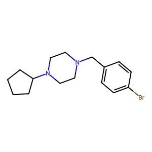 1-(4-Bromobenzyl)-4-cyclopentylpiperazine structure