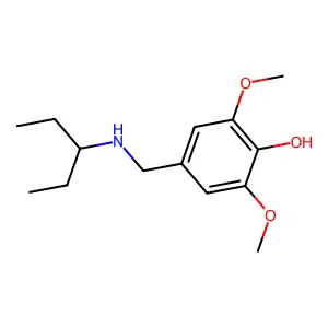 2,6-Dimethoxy-4-[(pentan-3-ylamino)methyl]phenol structure