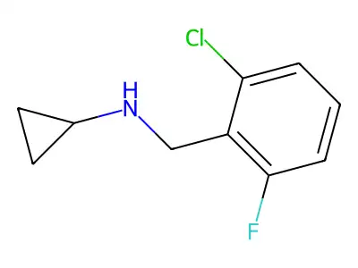 N-[(2-chloro-6-fluorophenyl)methyl]cyclopropanamine structure