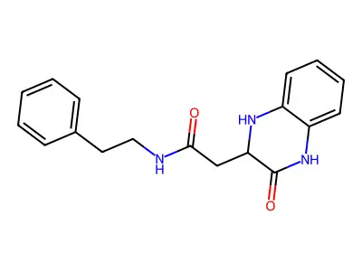 2-(3-Oxo-1,2,3,4-tetrahydro-quinoxalin-2-yl)-N-phenethyl-acetamide structure